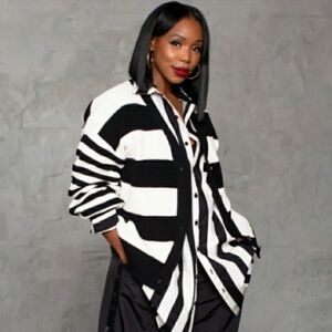 Striped Slouchy Cardigan